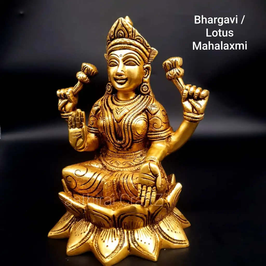 Bhargavi / Lotus Laxmi  Mahalaxmi Statue - image 2