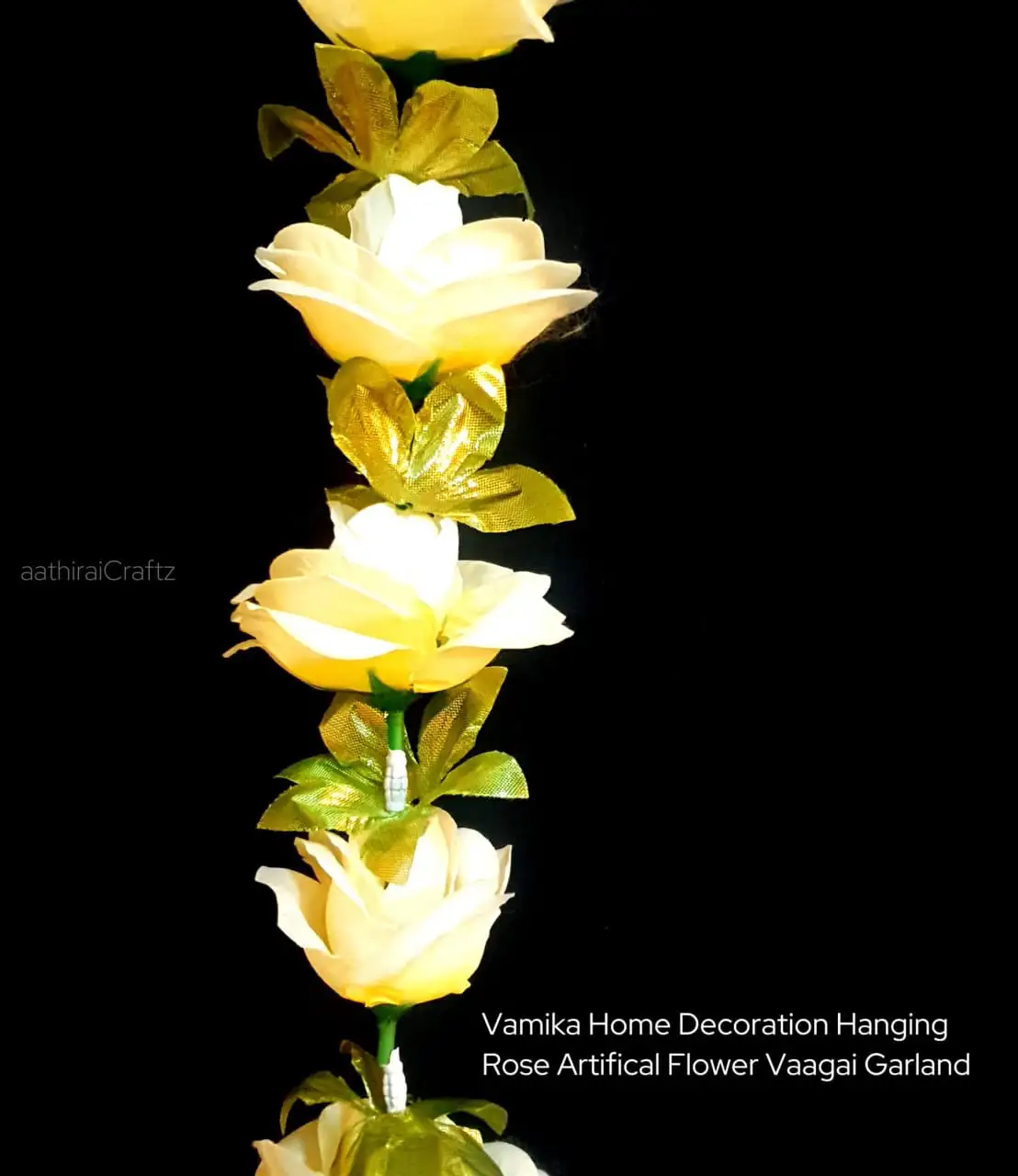 Vamika Home Decoration Hanging Rose Garland -  Light Green Rose - image 3