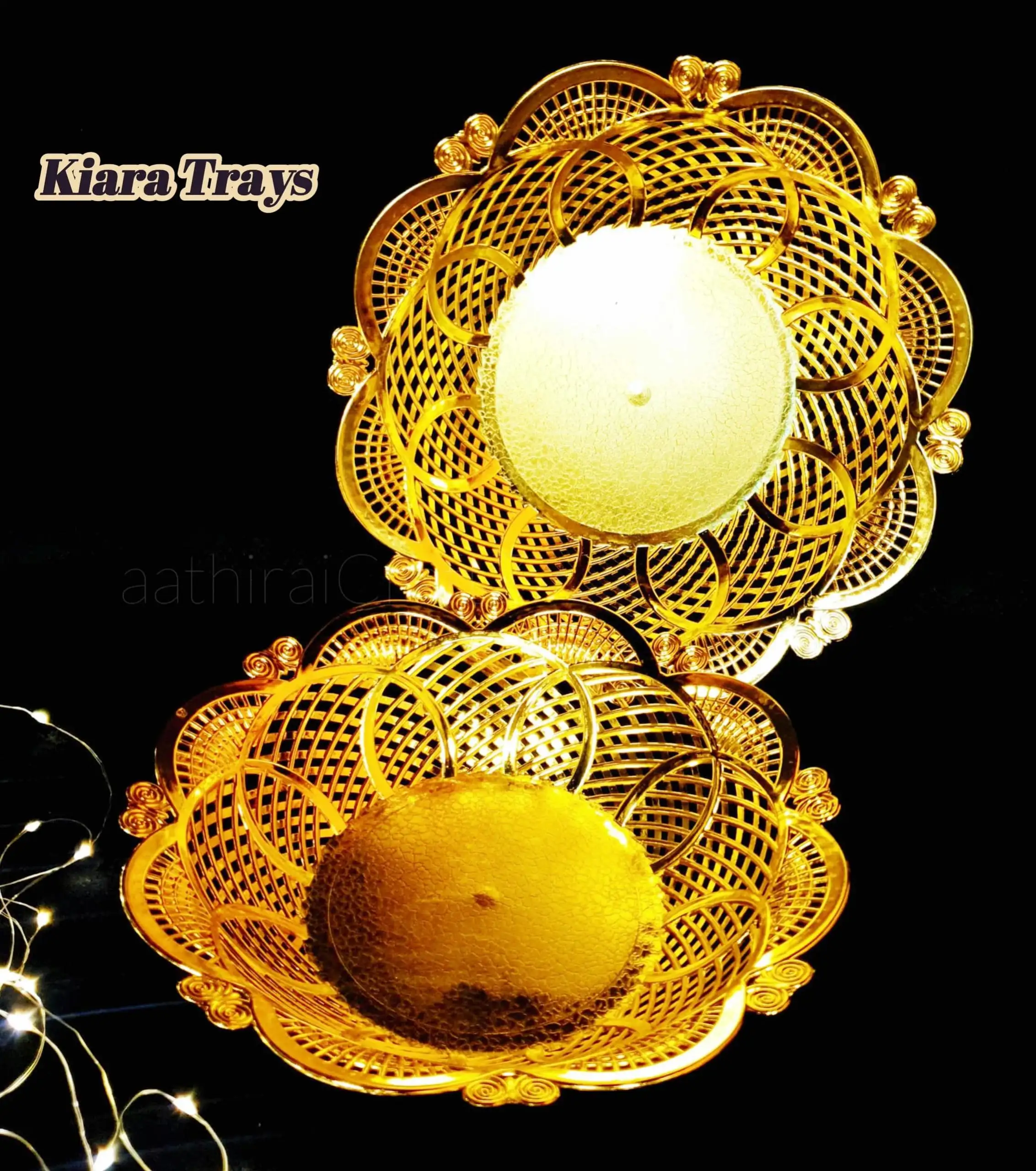 Kiara Golden Pooja / Decorative Pooja Plates - Medium - image 2