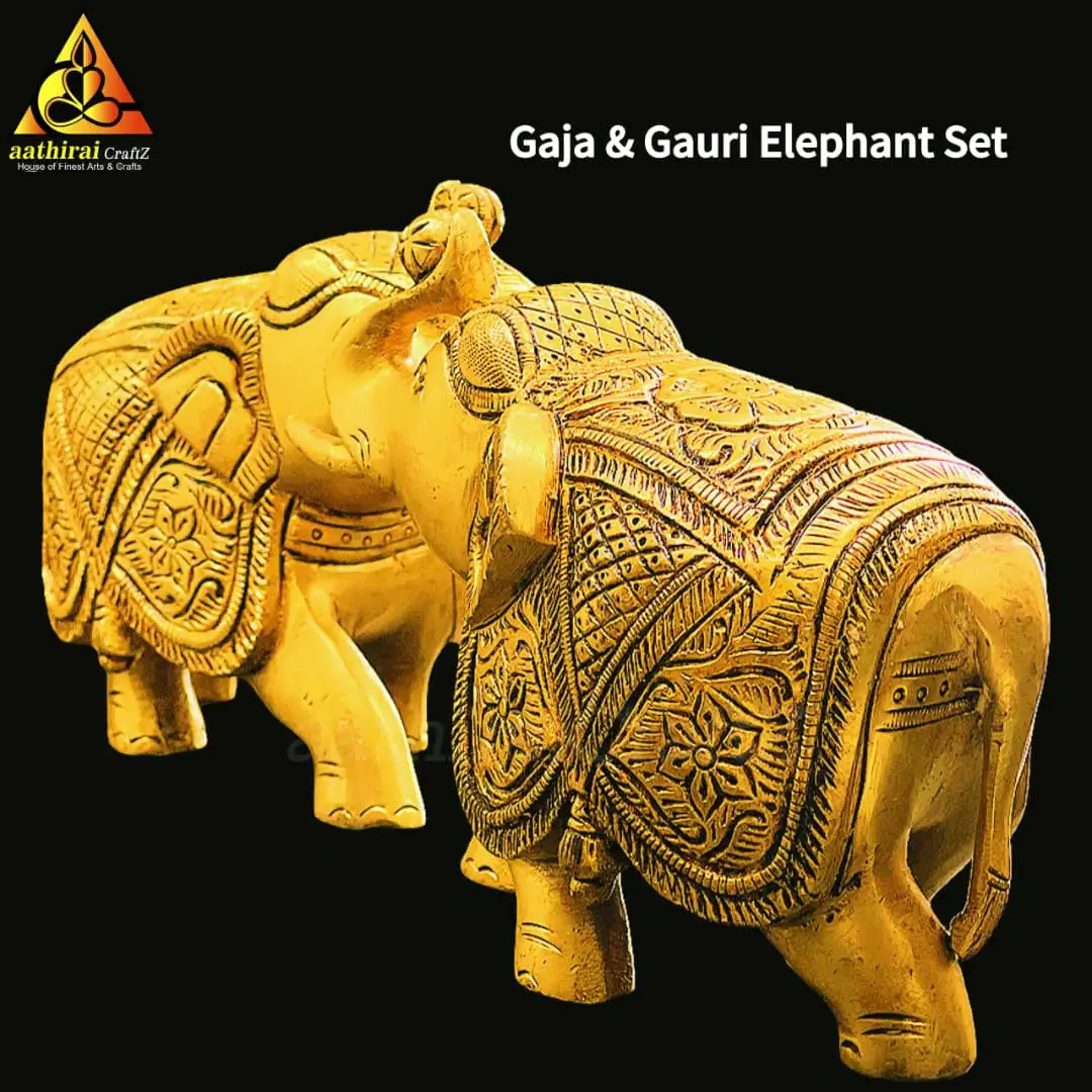 Gaja & Gauri Elephant Pair - image 3