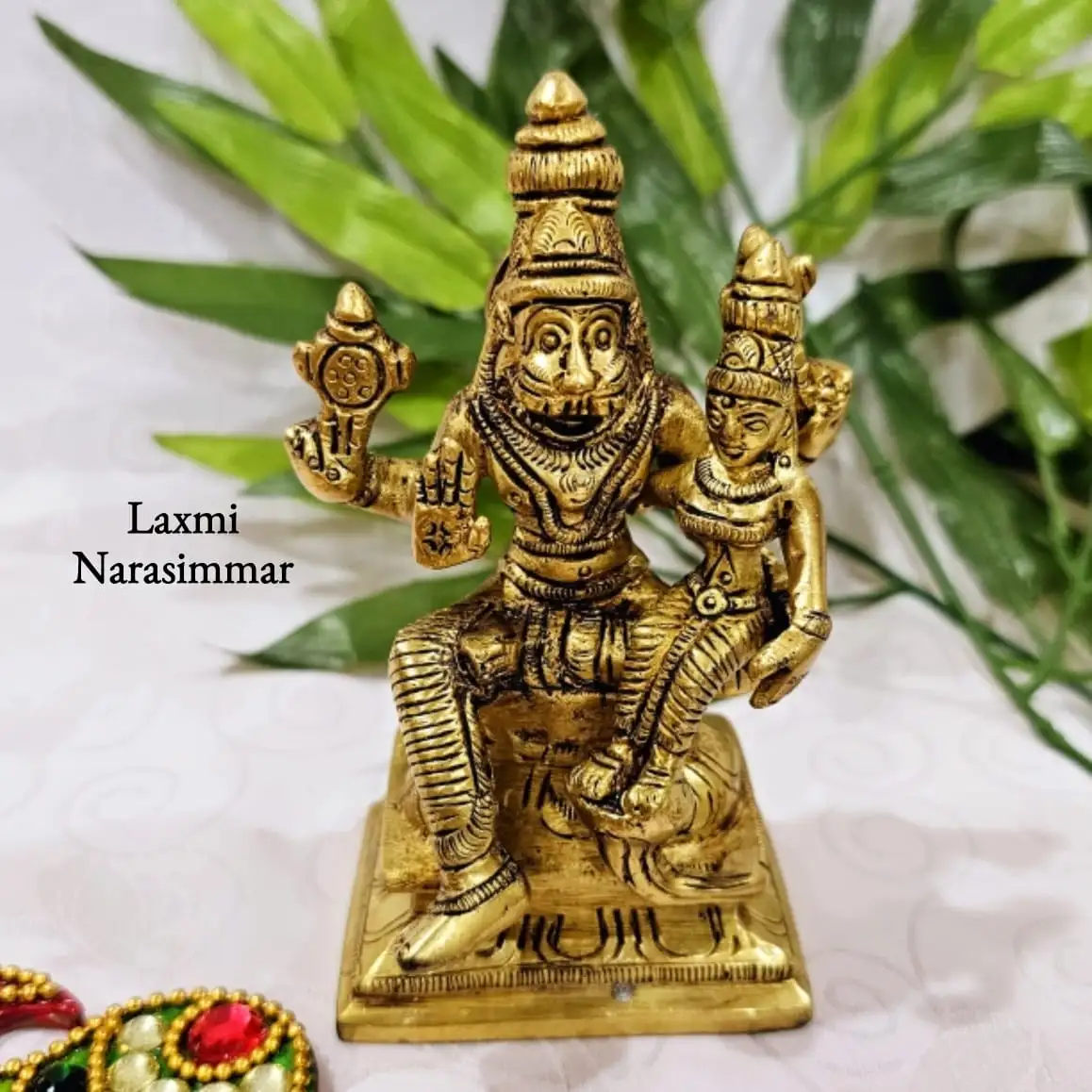 Laxmi narasimmar Brass Antique Finish