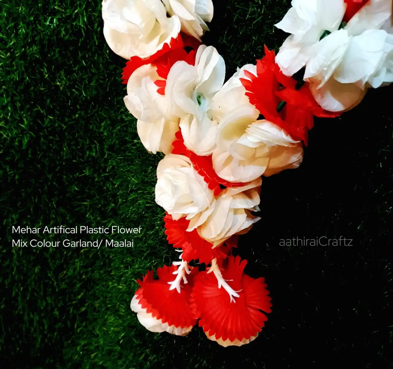 Mehar Artifical Plastic Flower Mix Colour Garland / Maalai - image 3