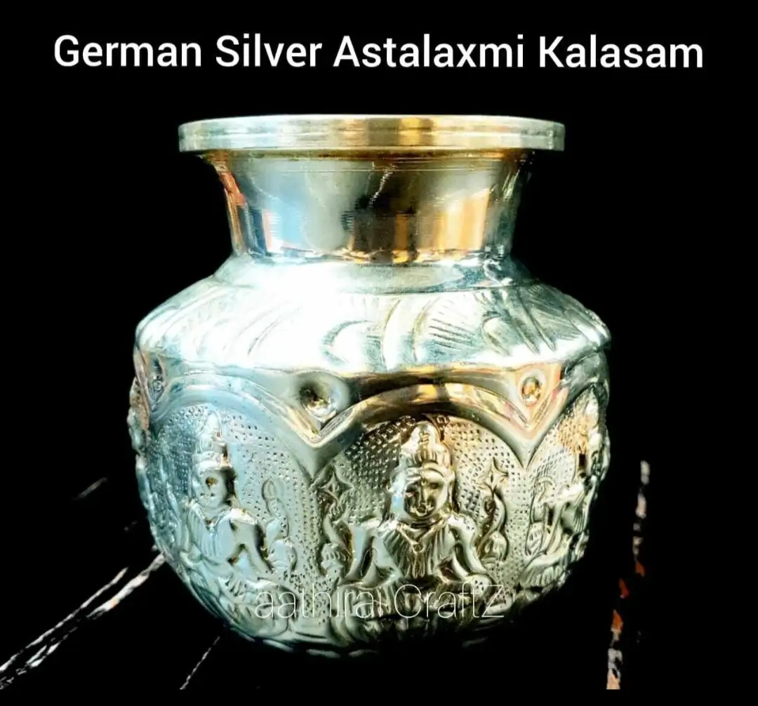 German Silver Kalasam / Poorana Astalaxmi Kalasam - Small
