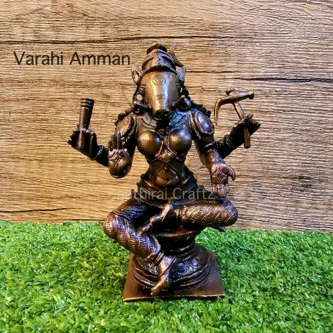 Copper Varahi Amman / Copper Antique Finish