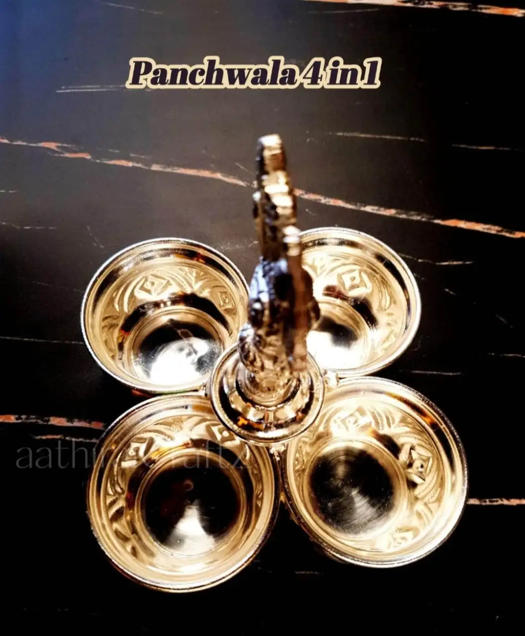 Traditional German Silver Panchwala / Kinnam Peacock 4 in 1 - image 3