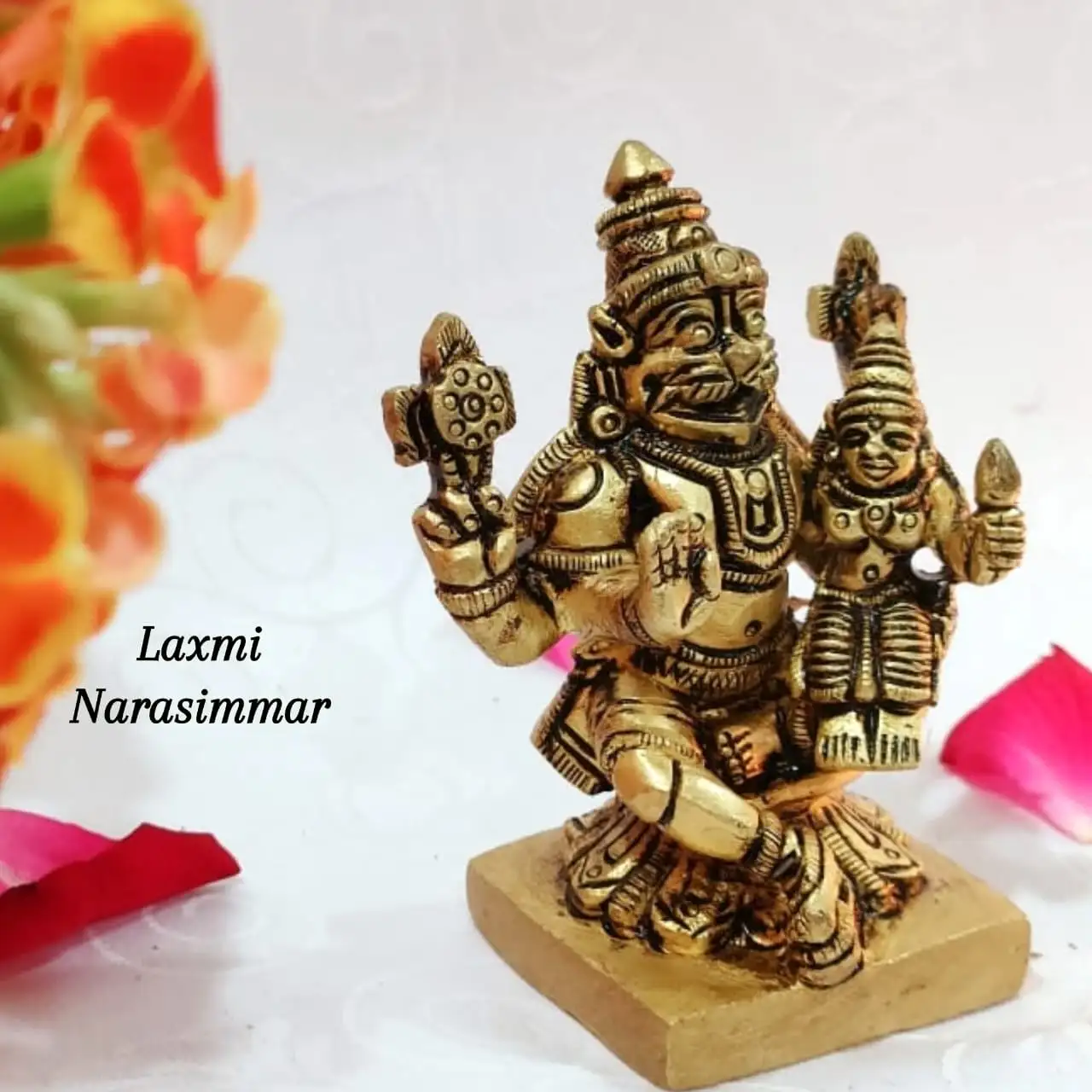 Laxmi narasimmar  Brass Antique Finish - image 3