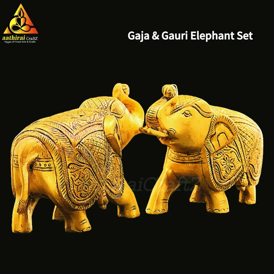 Gaja & Gauri Elephant Pair - image 6