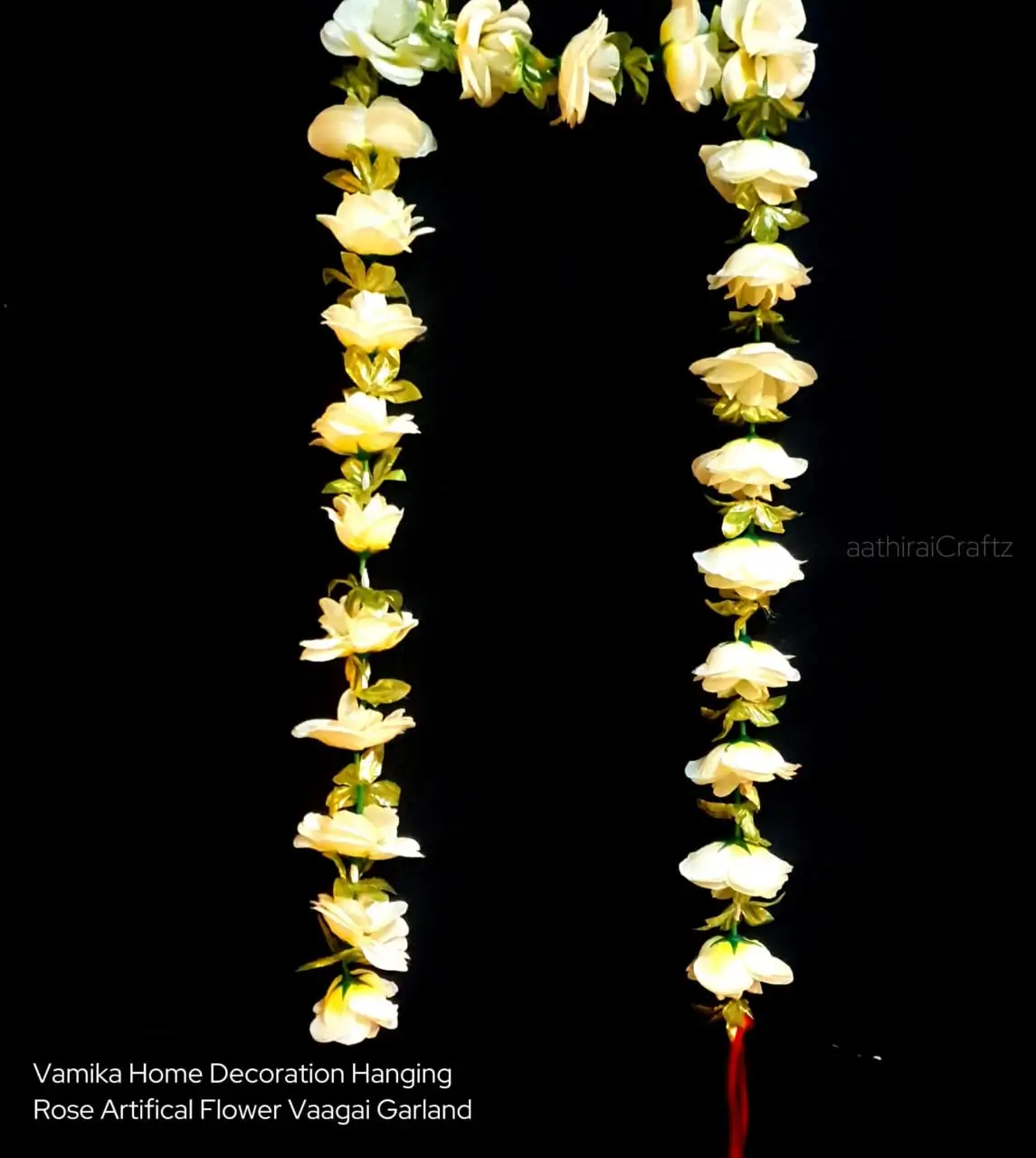 Vamika Home Decoration Hanging Rose Garland - Light Green Rose