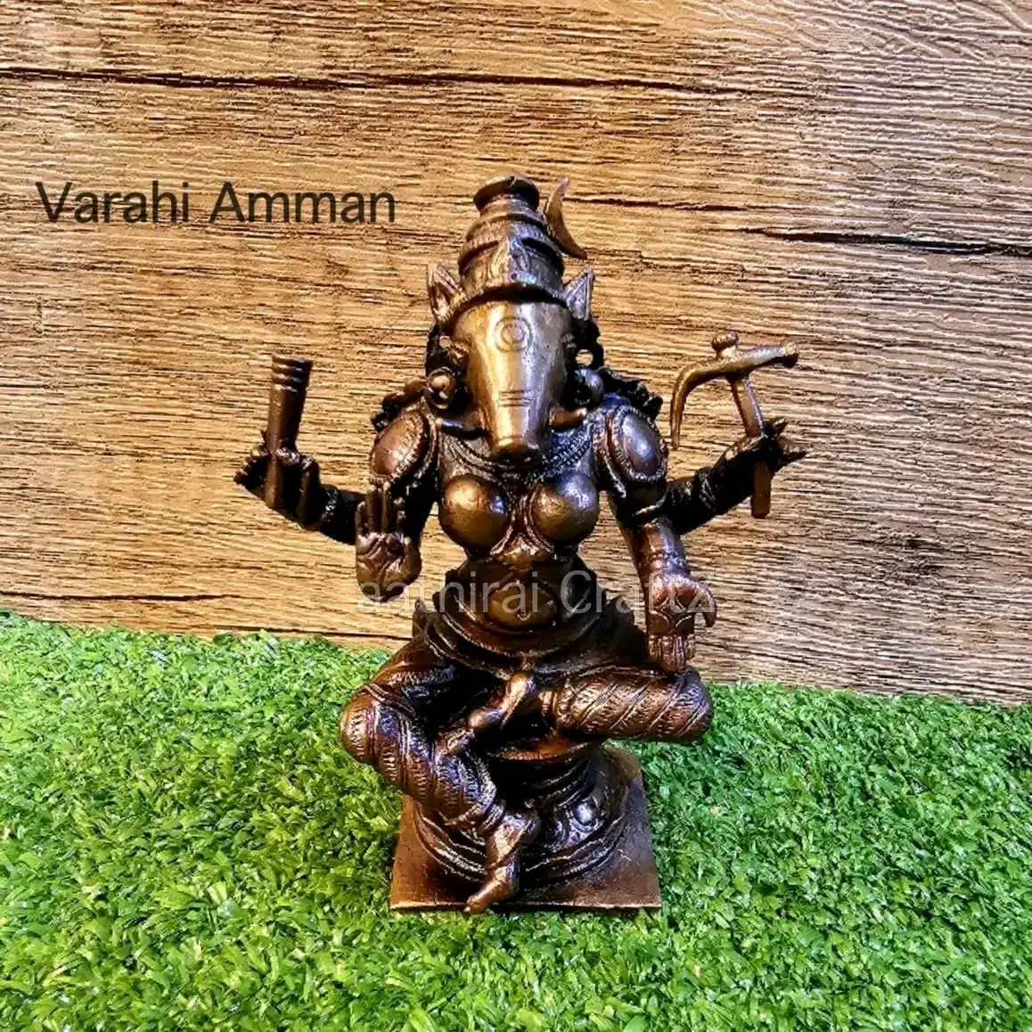 Copper Varahi Amman / Copper Antique Finish - image 4