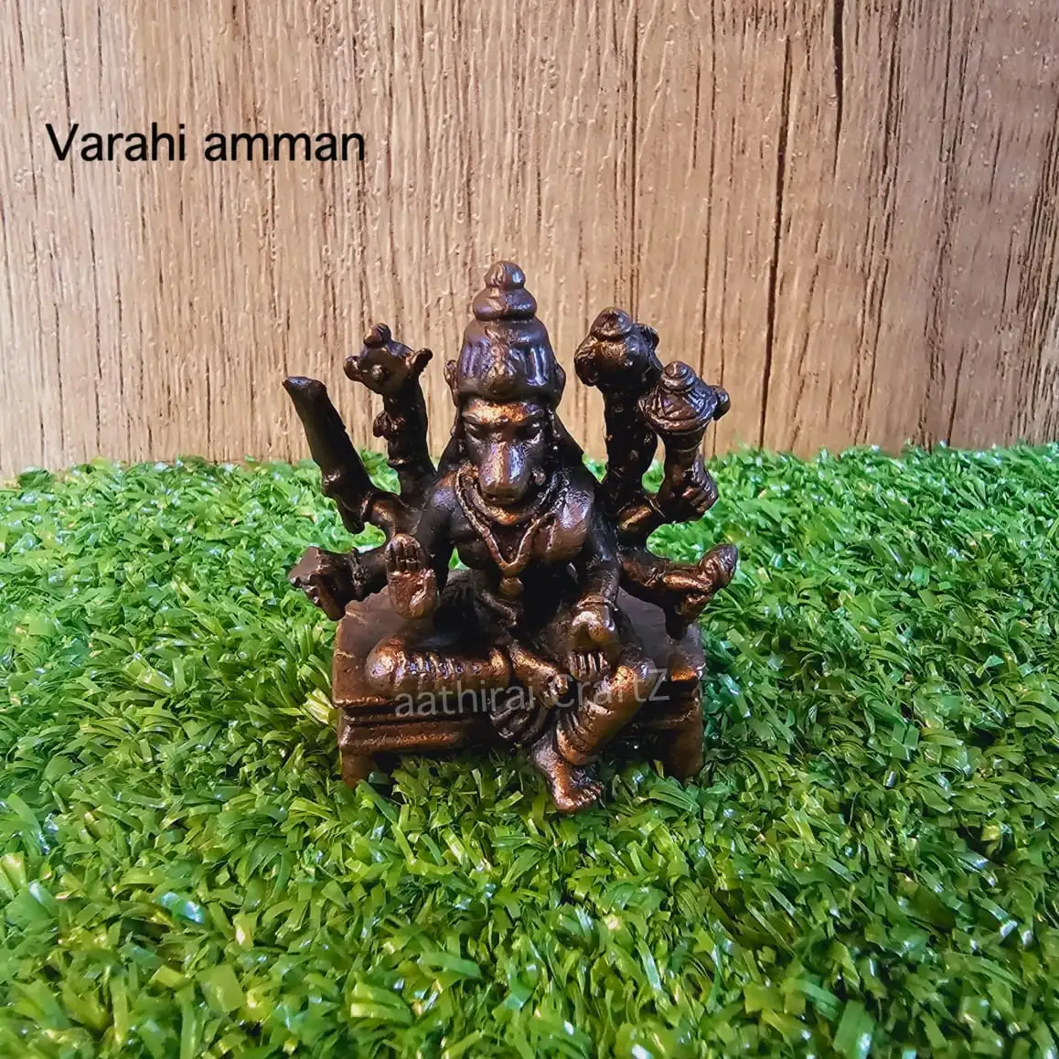 Copper Varahi Amman / Copper Antique Finish - image 3