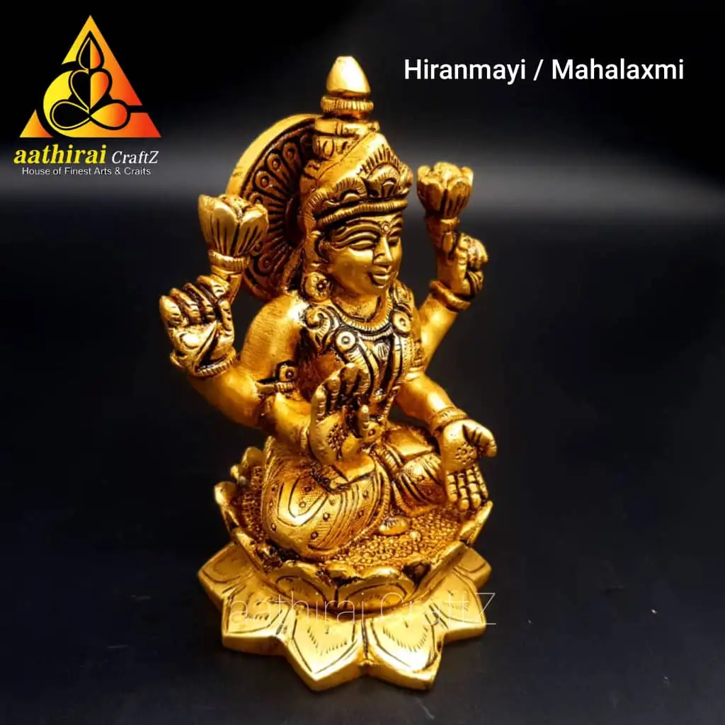 Hiranmayi / Mahalaxmi Idol / Lakshmi on Lotus Peedam - image 3