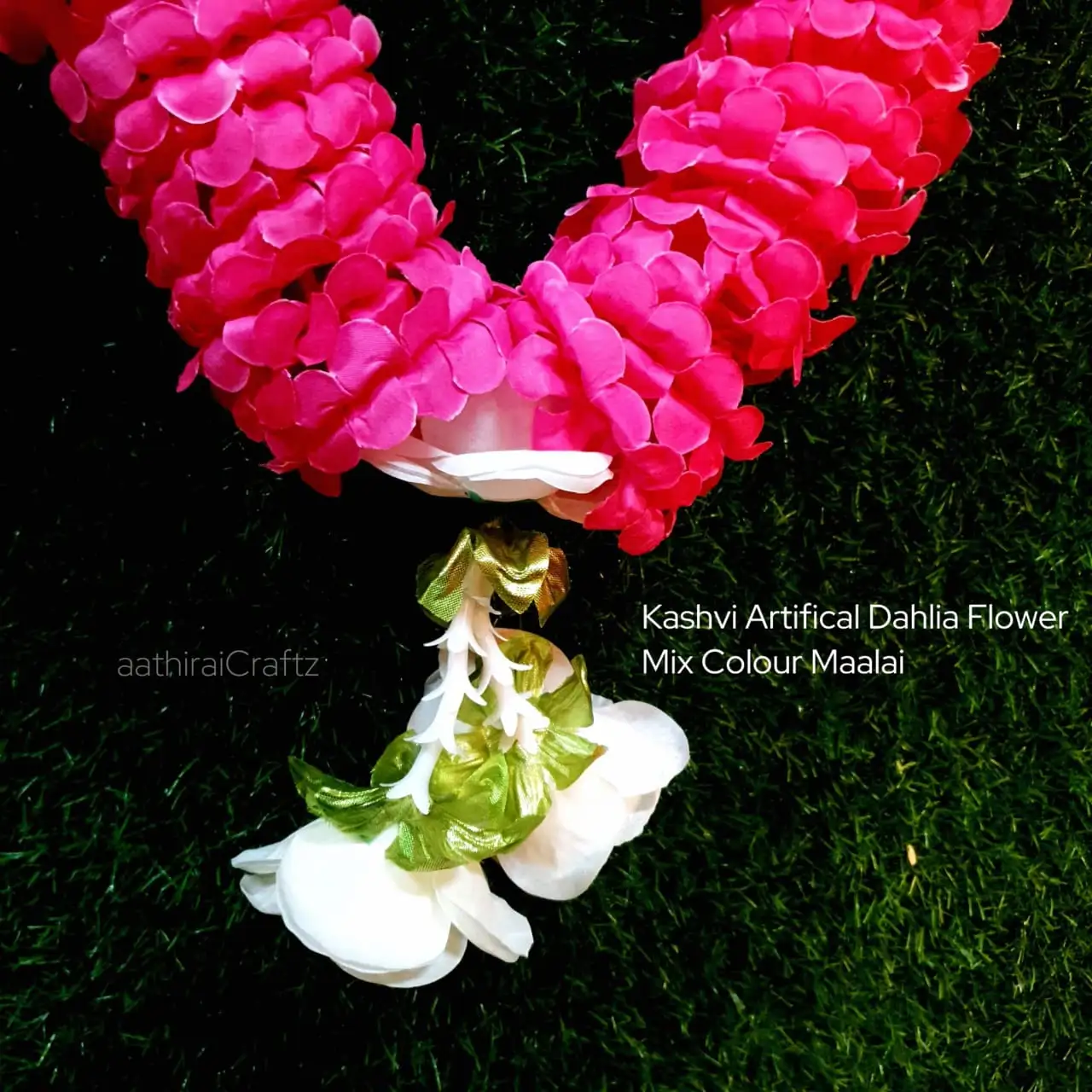 Kashvi Artifical Dahlia Flower Mix Colour Maalai - image 3