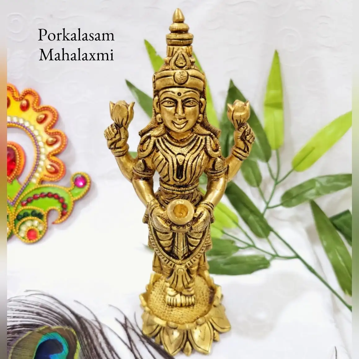 Standing Mahalaxmi on Lotus - image 3