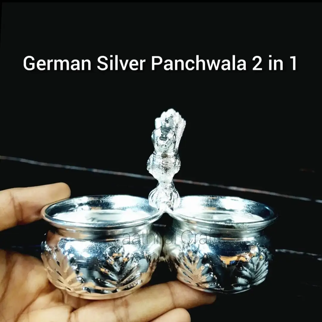 Traditional German Silver Panchwala / Kinnam Peacock 2 in 1 - Small - image 4