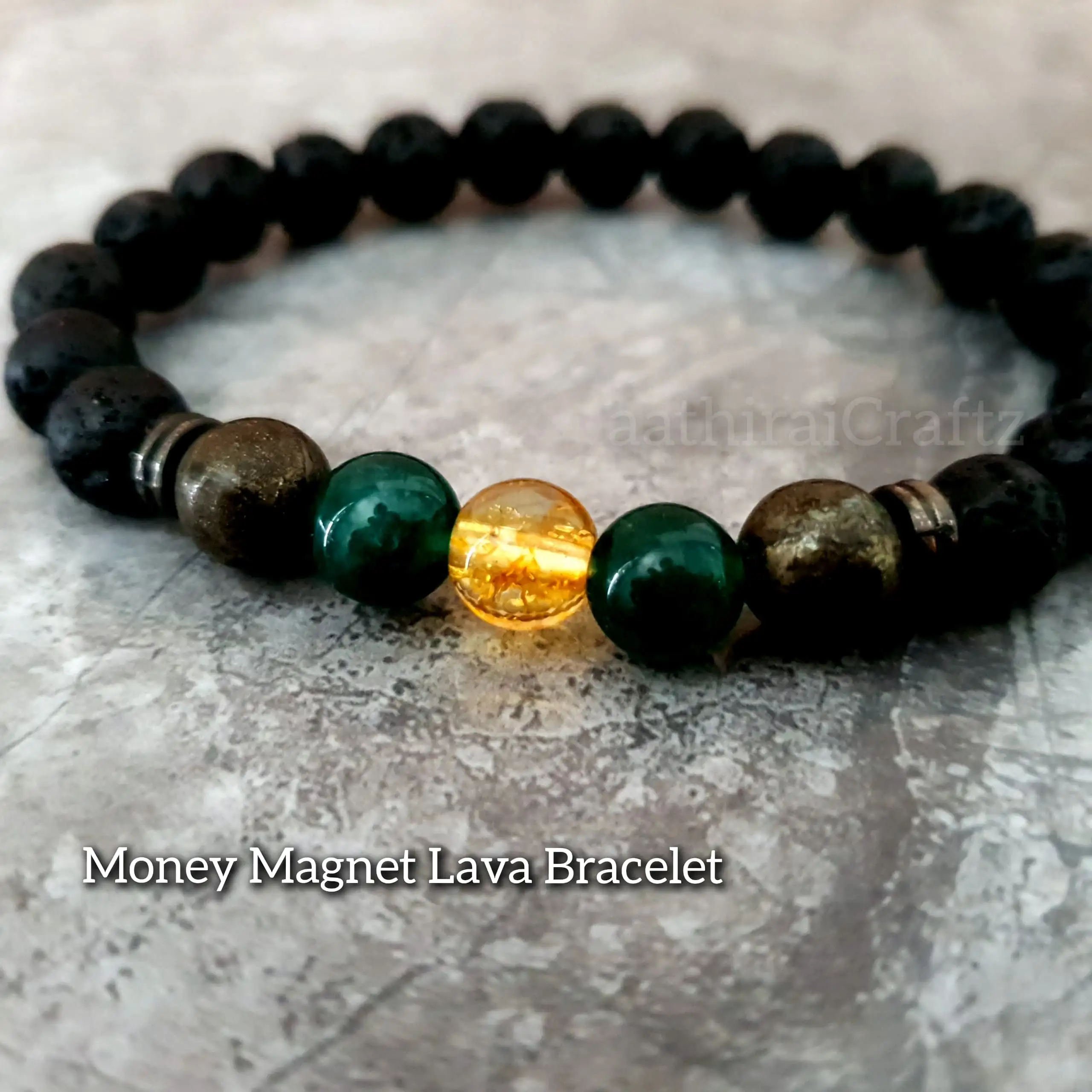 Money Magnet Lava Bracelet/ Wealth Attraction Bracelet - image 2