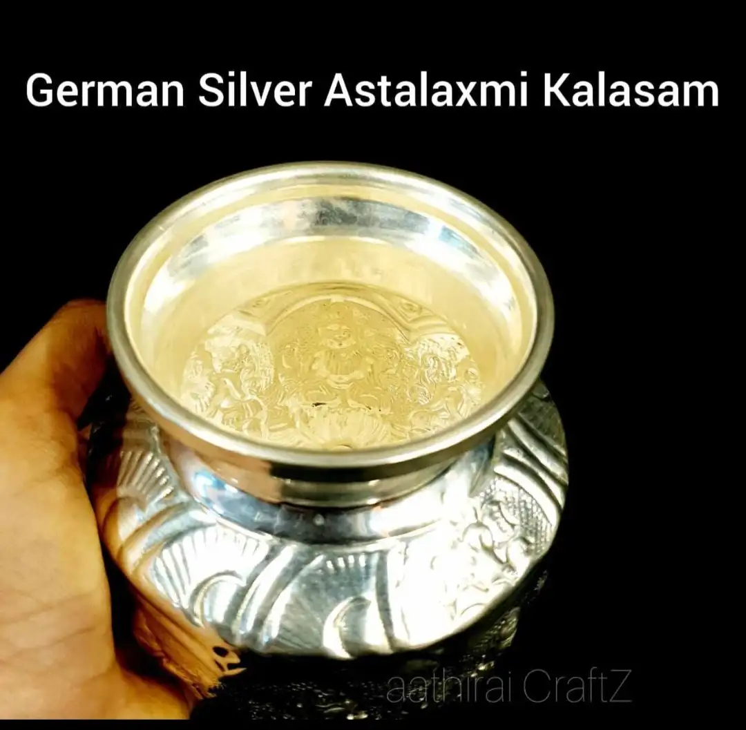 German Silver Kalasam / Poorana Astalaxmi Kalasam - Small - image 3