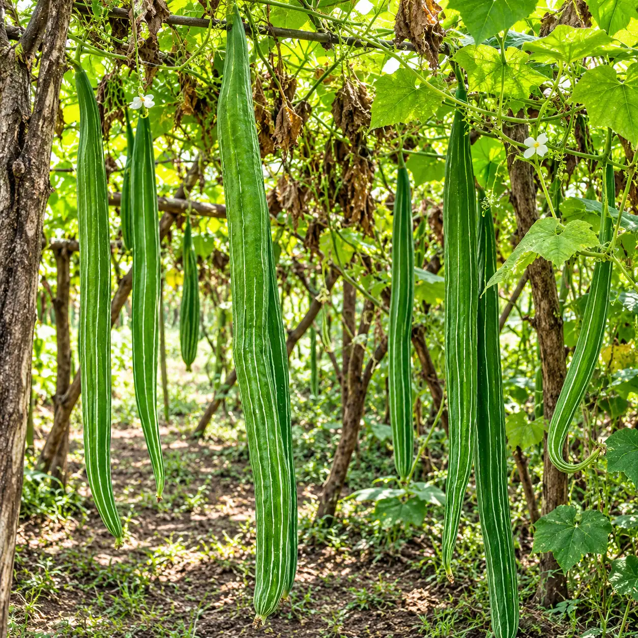 Snake Gourd ( 4 - 5 feet Long - Green )